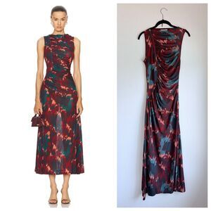 Ulla Johnson Livia Asymmetric Neckline Sleeveless Maxi Dress in Ametrine Size S